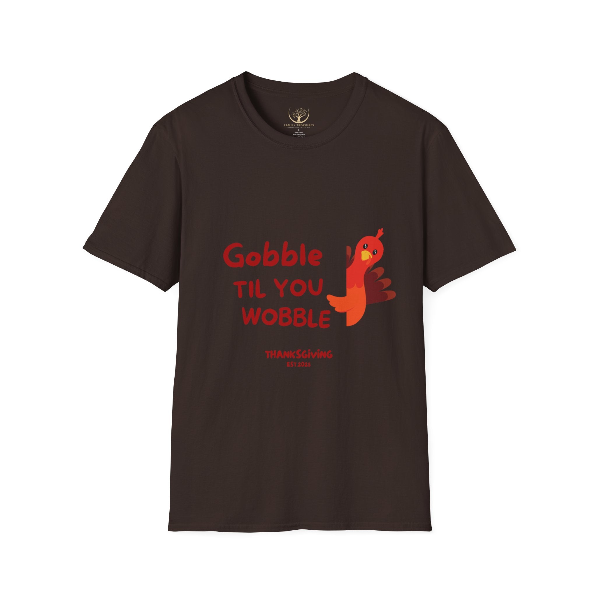 "Gobble Til You Wobble" Thanksgiving T-Shirt