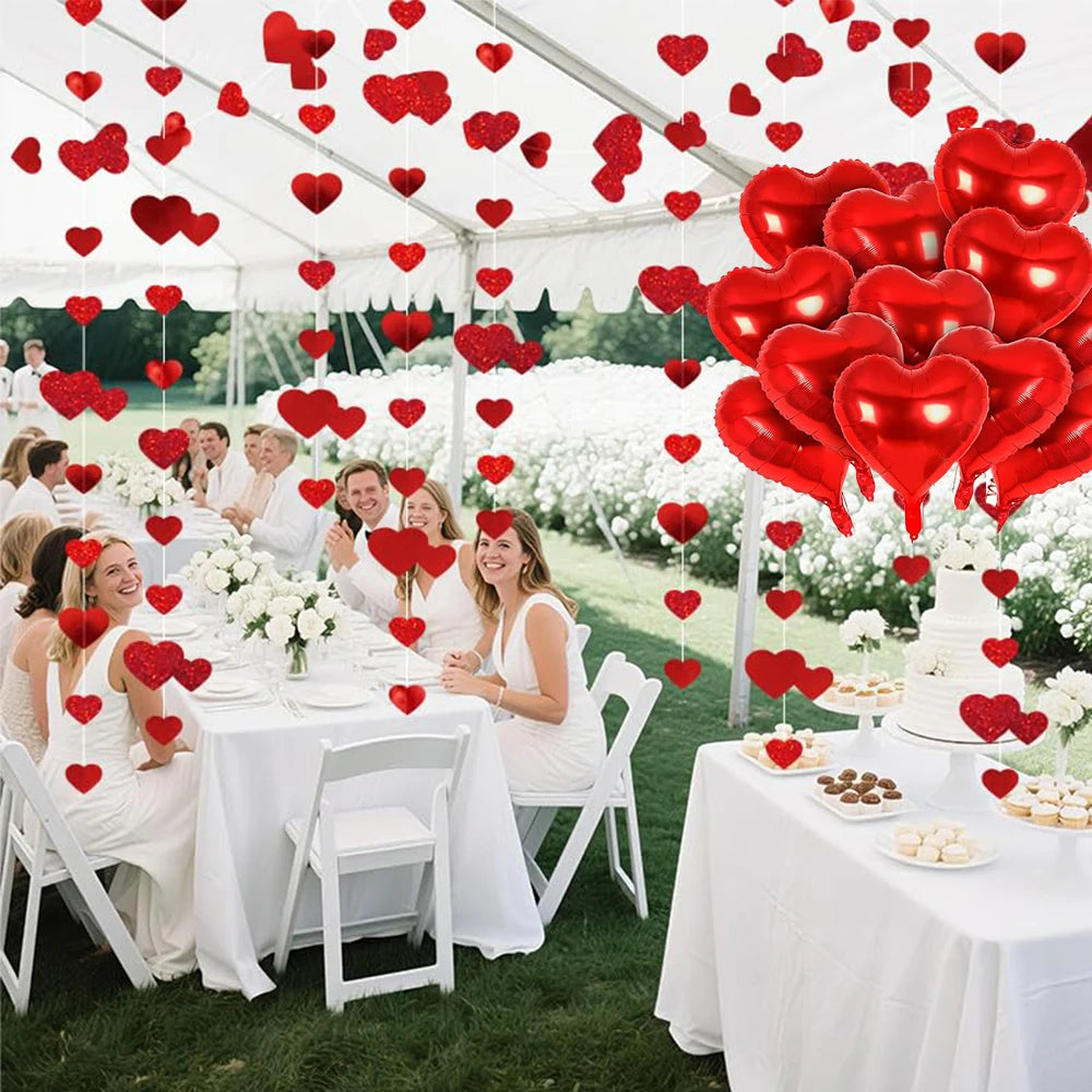 Red Heart Celebration Garland Pack